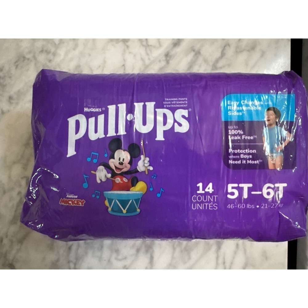 Huggies Pull-Ups Boys 5T-6T Mickey Mouse Training Pants 14 Count USA Made 2015